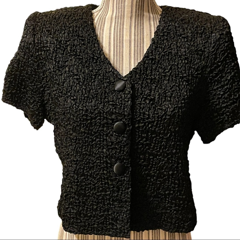 ⭐️NWT Jeffrey & Dara by Tom Barra size 8 black blouse⭐️